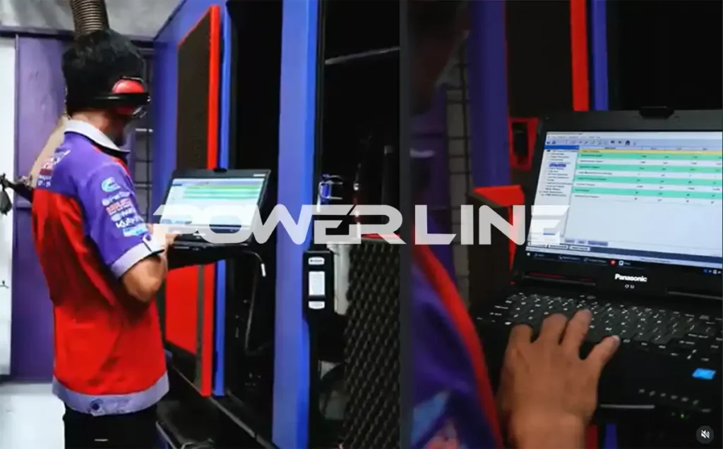 pengecekan mesin genset dengan software dan aplikasi