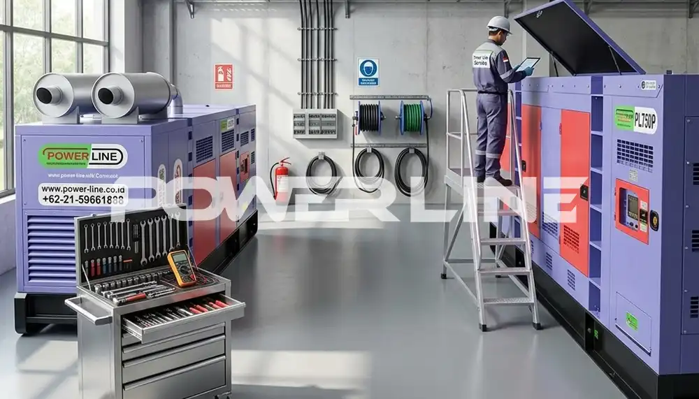 tips merawat mesin genset powerline