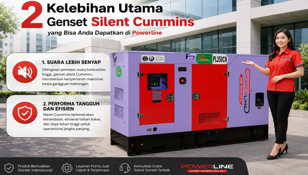 Kelebihan Utama Genset Silent Cummins Powerline