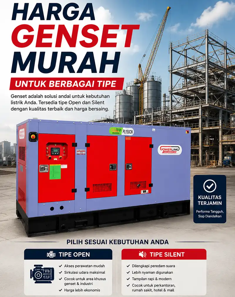 harga genset murah powerline